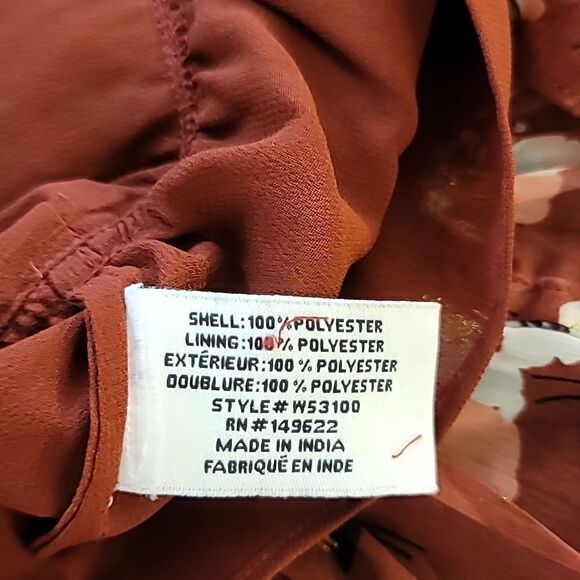 WALTER BAKER METALLIC FLORAL-PRINT BLOUSE SIZE - Picture 10 of 12